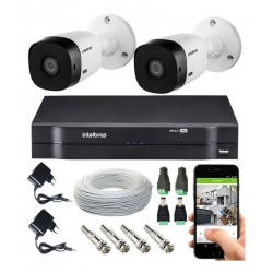 KIT CFTV 2 CÂMERAS HD 720p DVR MHDX 1004-C 